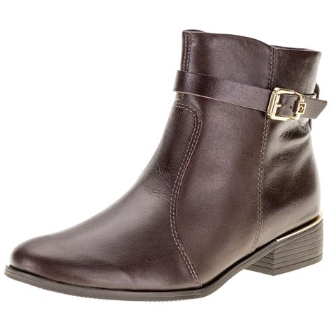 Bota Feminino Cano Baixo - Bota Feminina Cano Baixo Ramarim 2453104 PRETO - cloviscalcados