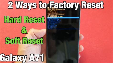 Galaxy A How To Factory Reset Ways Hard Reset Soft Reset Youtube