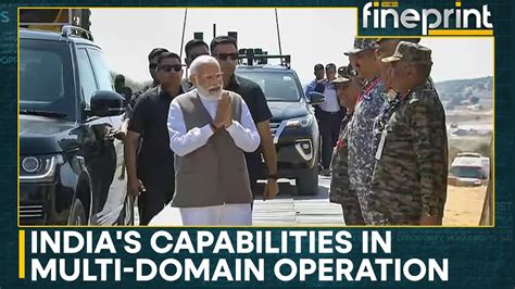 PM Modi Witnesses Tri Service Bharat Shakti Exercise In Pokhran