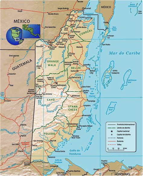 Mapa De Belize Fatos Interessantes E Informa Es Sobre O Pa S