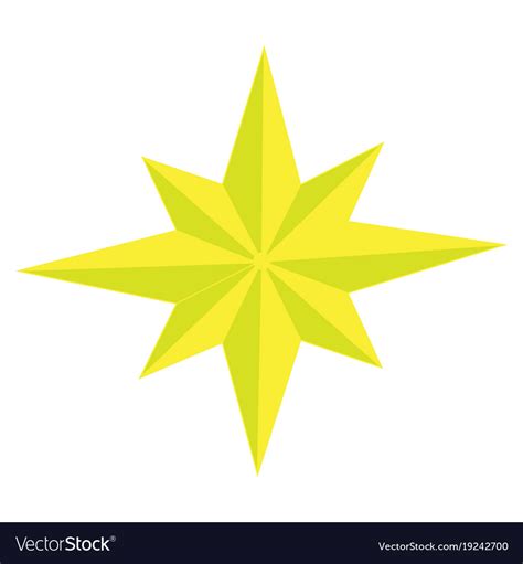 Color image of eight-pointed star Royalty Free Vector Image