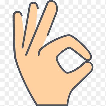 Hand The Ok Gesture Thumps Up Hand Png Pngegg