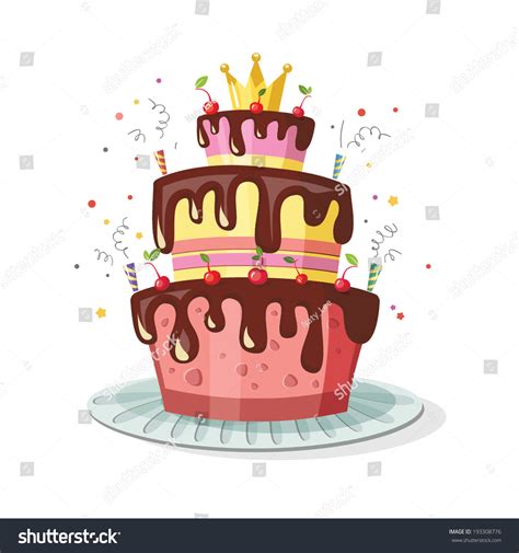 Birthday Cake Cartoon Images Stock Photos Vectors Shutterstock