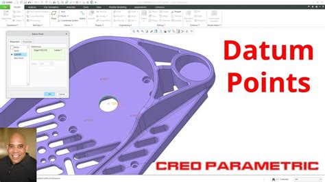 Creo Parametric How To Create Datum Points Part Modeling Youtube