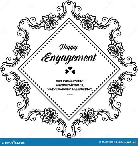 Invitation Happy Engagement Design Elegant Card Decoration Beautiful