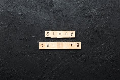 Term Story Telling Word Made With Wooden Blocks Concept Stock Image