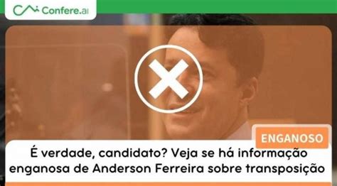 Anderson Ferreira N O Falou Toda A Verdade Sobre Transposi O Do Rio