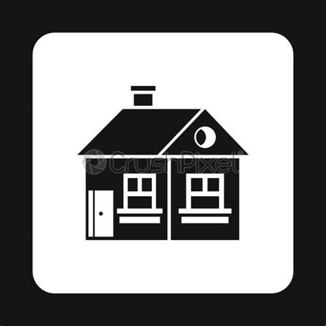 Large Single Storey House Icon Cartoon Style Stock Vector 3369418