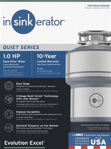 Insinkerator Evolution Supreme Ss Lift Latch Quiet Hp Off