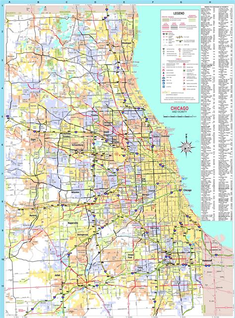 Chicago And Vicinity Map