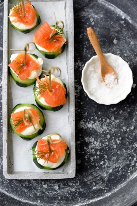 Schicke Lachs Frischk Se Gurken H Ppchen Zum Fest Kleine Leichte