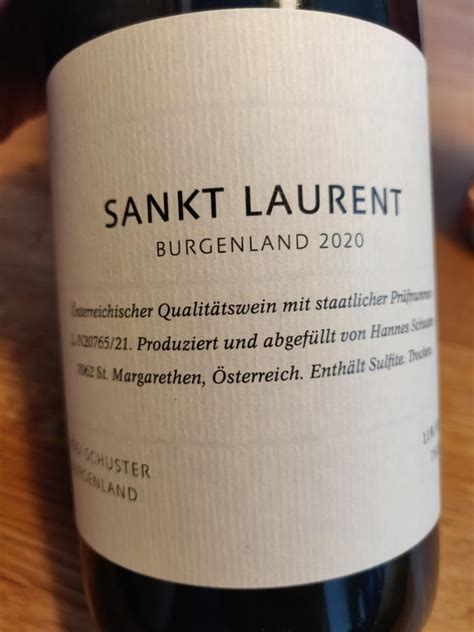 2020 Weingut Rosi Schuster Sankt Laurent St Margarethen Austria