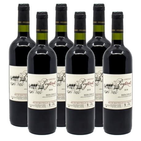 Carton de 6 Bouteilles de Bergerac Rouge Château Peytirat 2018 6 x 75cl