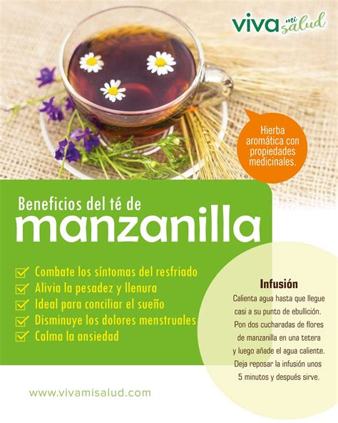 Té de manzanilla beneficios para tu salud Natura