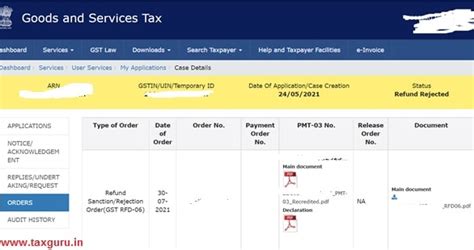 Faq About Gst Refund Rejection Order And Recredit Of Itc Under Pmt 03