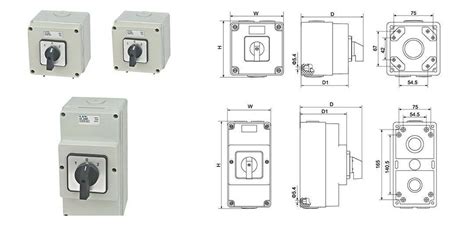 Pole Ip Enclosed Changeover Switch Surface