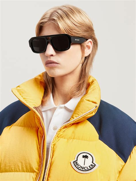 Moncler X Palm Angels Genius Jacket In Yellow Palm Angels Official