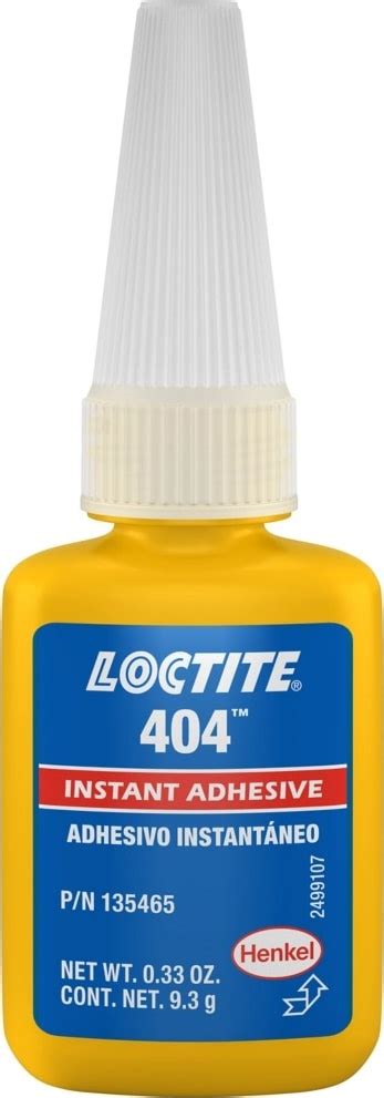 Loctite 135465 404 Quick Set Instant Adhesive Clear 0 33oz Bottle