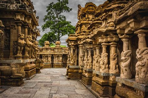 Beautiful Pallava Architecture and Exclusive Sculptures at the Kanchipuram Kailasanathar Temple ...