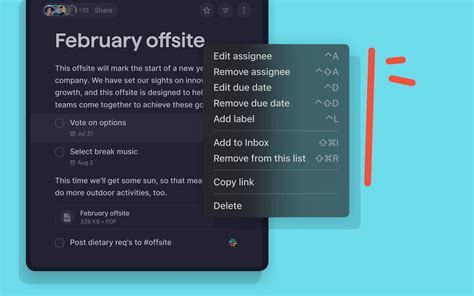 Superlist Changelog — Keyboard shortcut hints & more