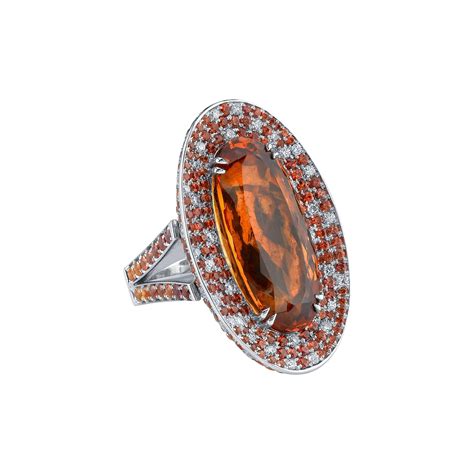 Precious Topaz And Diamond Cocktail Ring For Sale At Stdibs