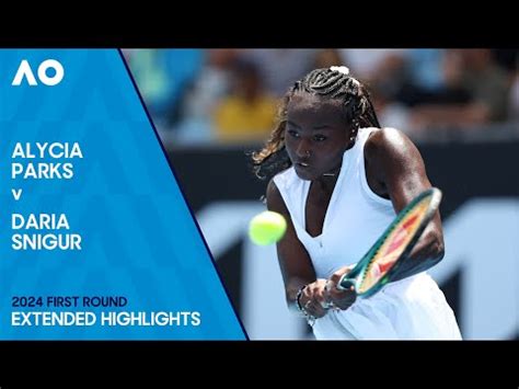 Alycia Parks v Daria Snigur Extended Highlights | Australian Open 2024 First Round - The Global ...