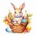 Easter Bunny Basket Clipart High Quality PNG Easter Clipart - Etsy