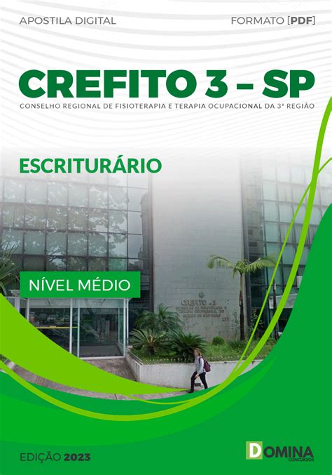 Apostila Concurso CREFITO 3 SP 2023 Escriturário