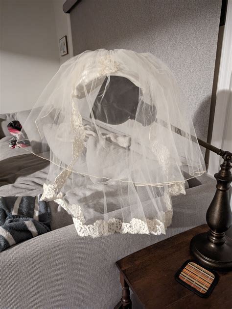 Vintage 1982 Alfred Angelo Wedding Dress and Veil - Gem