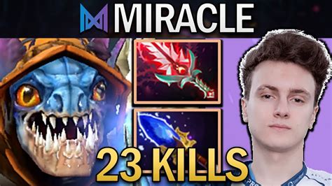 Slark Dota 2 Gameplay Miracle With 23 Kills And Bloodthorn YouTube