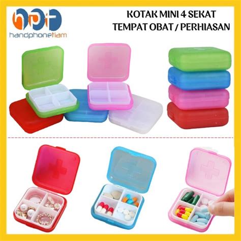 Jual Kotak Obat Mini Sekat Portable Pill Box Case Tempat Simpan