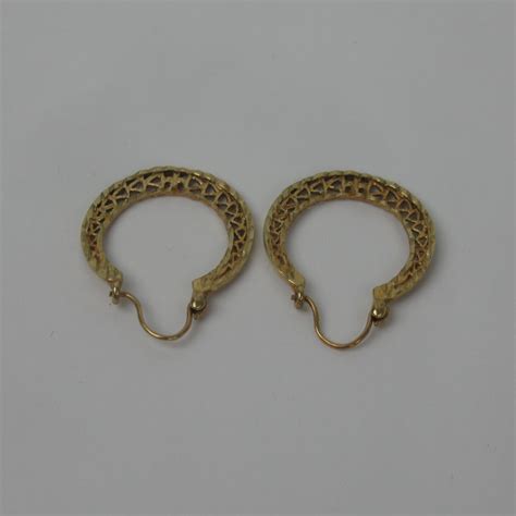 14k Gold Filigree Earring Set