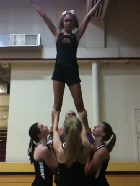 Me Stunting Very Easy Prep Beginner Level Cheer Stunts