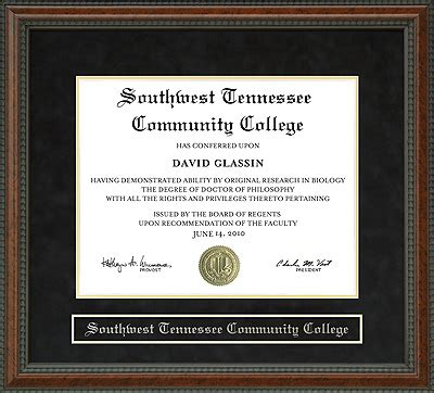 Southwest Tennessee Community College Diploma Frame: Wordyisms