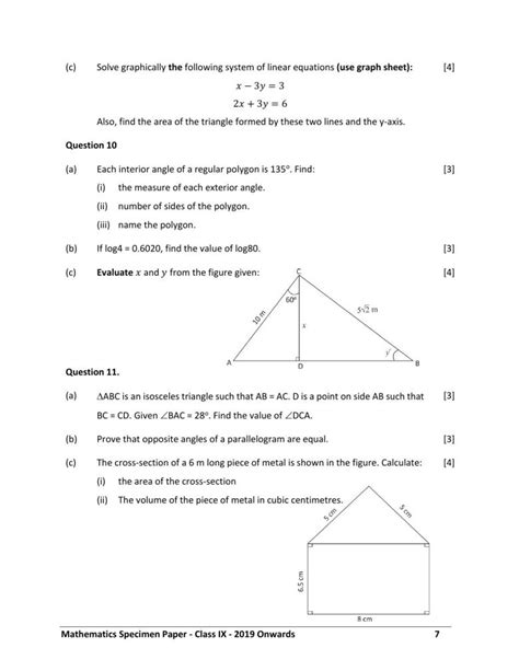 Icse Class 9 Maths Sample Paper Indcareer Schools