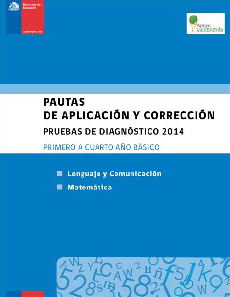 PDF Lenguaje y matamática pautas corrección pruebas diagnóstico 2014