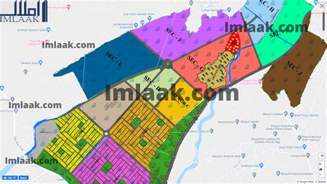 DHA Peshawar Map - DHA map sector A, B & C - Imlaak