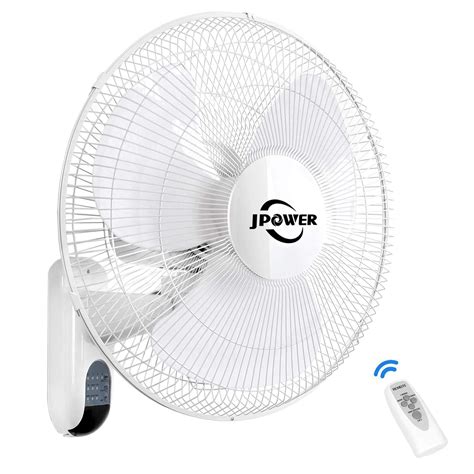 Buy JPOWER 16 Inch Wall Fan With Remote 2400CFM Able Oscillating Fan