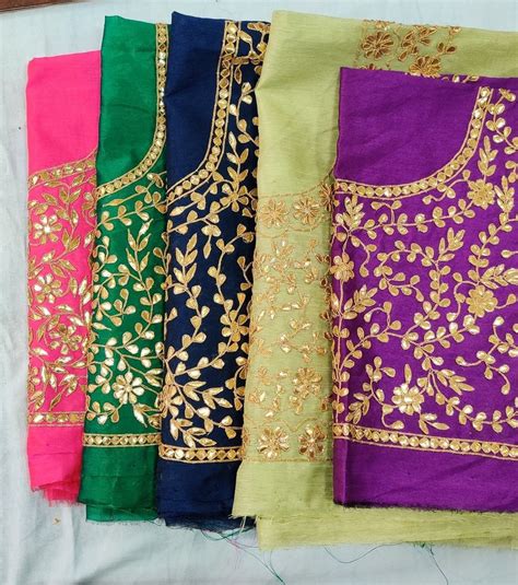 Cotton Golden Gota Patti Blouses Size 36 Rs 650 Piece Sharma Zari