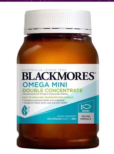 BLACKMORES Omega Mini Double Concentrate 400 Capsules Health