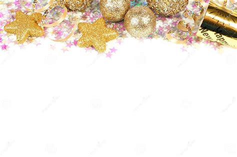 New Years Eve Border Isolated Stock Image - Image of golden, holiday: 47105215