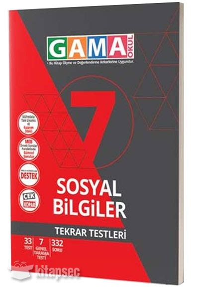 S N F Sosyal Bilgiler Tekrar Testleri Gama Yay Nlar