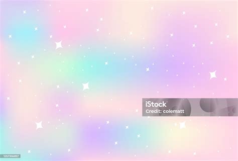 Pastel Rainbow Blurry Background With Sparks Stock Illustration