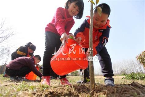 江苏扬州：义务植树为家园添新绿 人民图片网