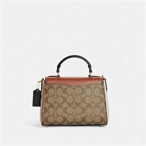 Morgan Top Handle Satchel Bag In Colorblock Signature Canvas Coach