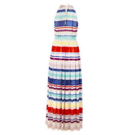 Robe Longue Blanche à Rayures Femme Tommy Hilfiger à Prix Dégriffé