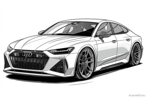 Audi RS7 - Ausmalbild.eu