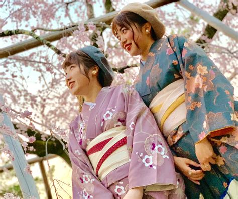 着物でオシャレなお花見♪ 京都着物・浴衣レンタル【咲く都】｜京都着物・浴衣レンタル【咲く都】｜祇園・京都駅近く／人気着物が2750円