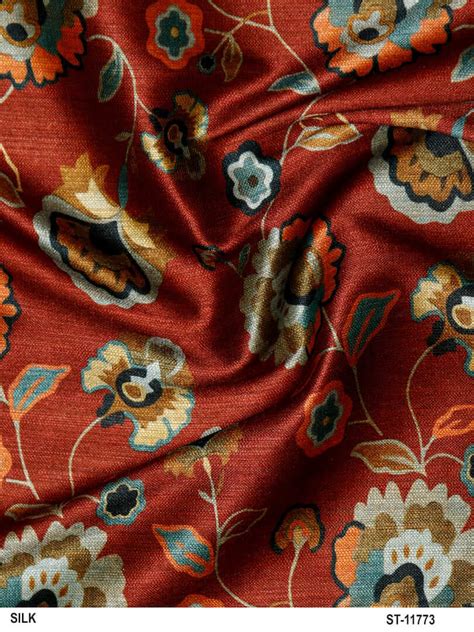 Dupion Silk Floral Multi Colour Digital Print Source Fabrics