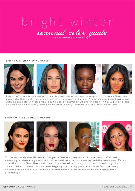 Guide To The Bright Winter Seasonal Color Palette The Aligned Lover